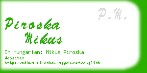 piroska mikus business card